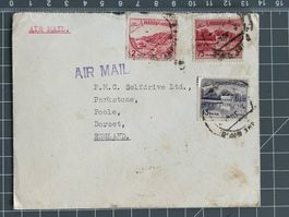 ✈️ AIR MAIL PAKISTAN 1961 Paisa Briefmarken Englisch + Urdu