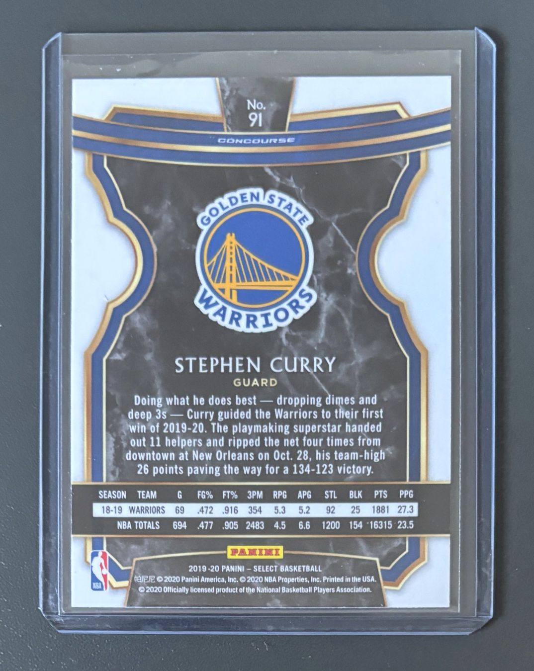Nba Cartes à collectionner: NBA Stephen Curry 2019-20 Select Concourse Level Card – Neuf (Voir description) à Muri b. Bern par winningloser 1