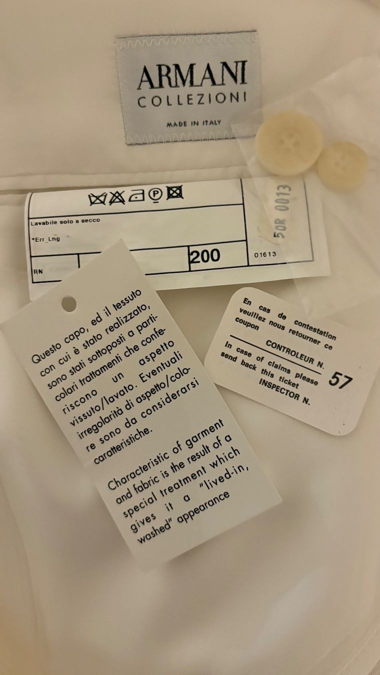 Armani Giacche: ARMANI collezioni Blazer helle eierschalenfarbe – Usato da Mettmenstetten venduto da srca 6