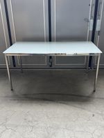 Moderner Tisch mit Glasplatte und Chromgestell! 160x80x74cm