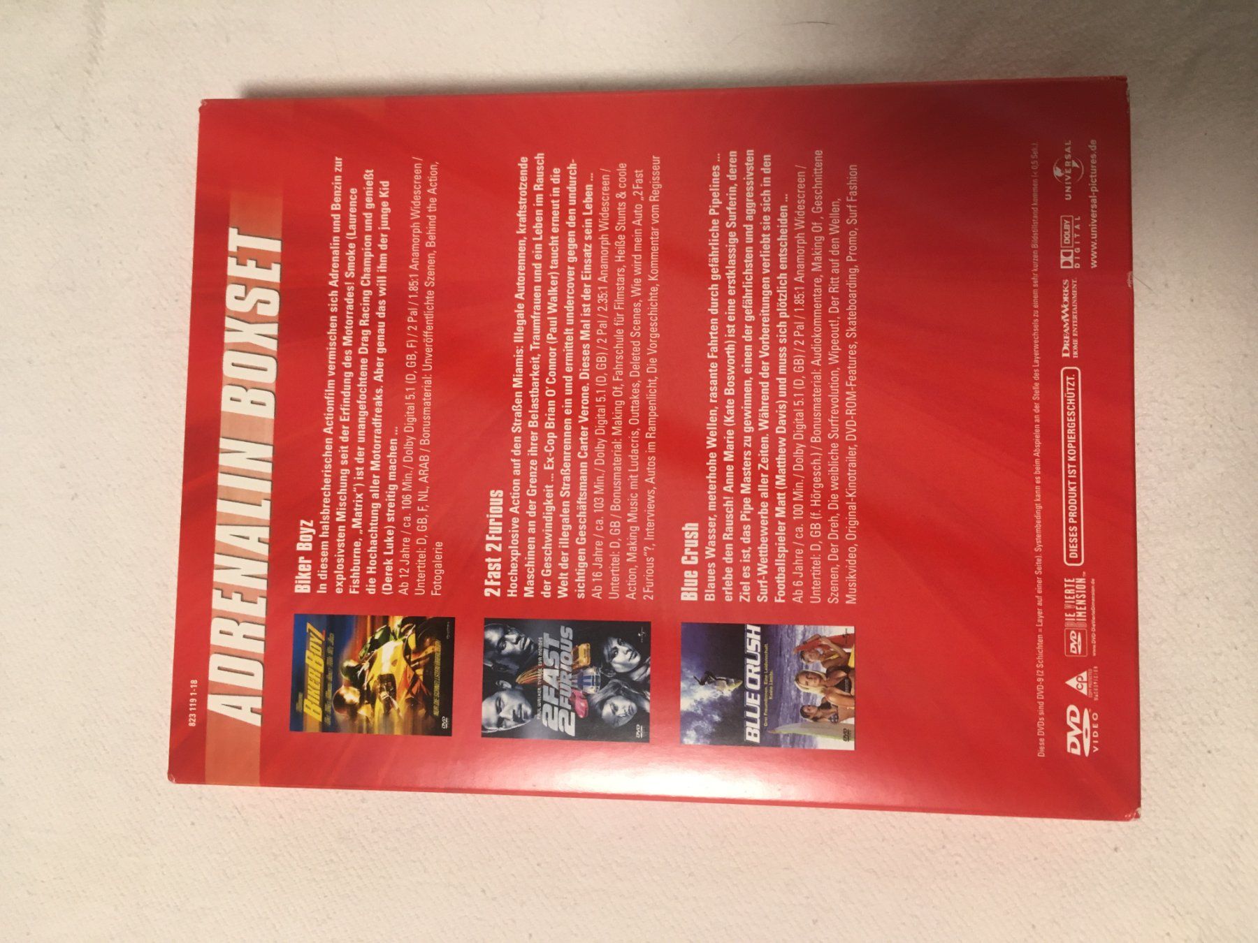 Tutti i DVDs: Adrenalin Boxset 3Filme DVD – Usato da Marbach LU venduto da Hoheduene 5