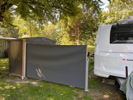 Sichtschutzwand Markise, ideal für Camping, Grau  300 x 160