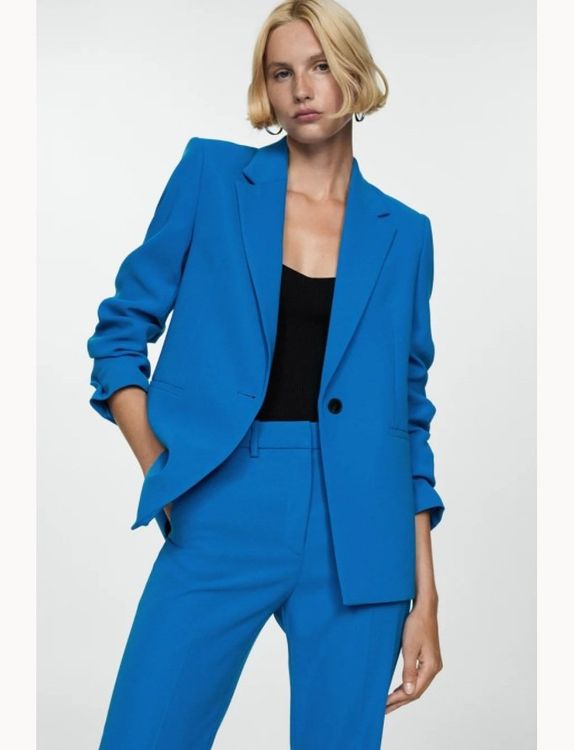 Spannende Blaue Anzughose Damen Bild