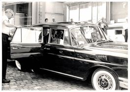 Besuch von alt Bundespräsident Heuss, 1962 (Mercedes)