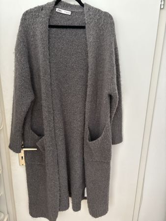 Zara Strickjacke grau lang,  S 