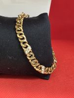 Armband Gliederarmband mit Steinen goldfarben gebraucht
