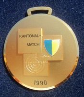 Luzerner Kantonalmatch 1990 - 70mm - Messing/Bronze/verg.
