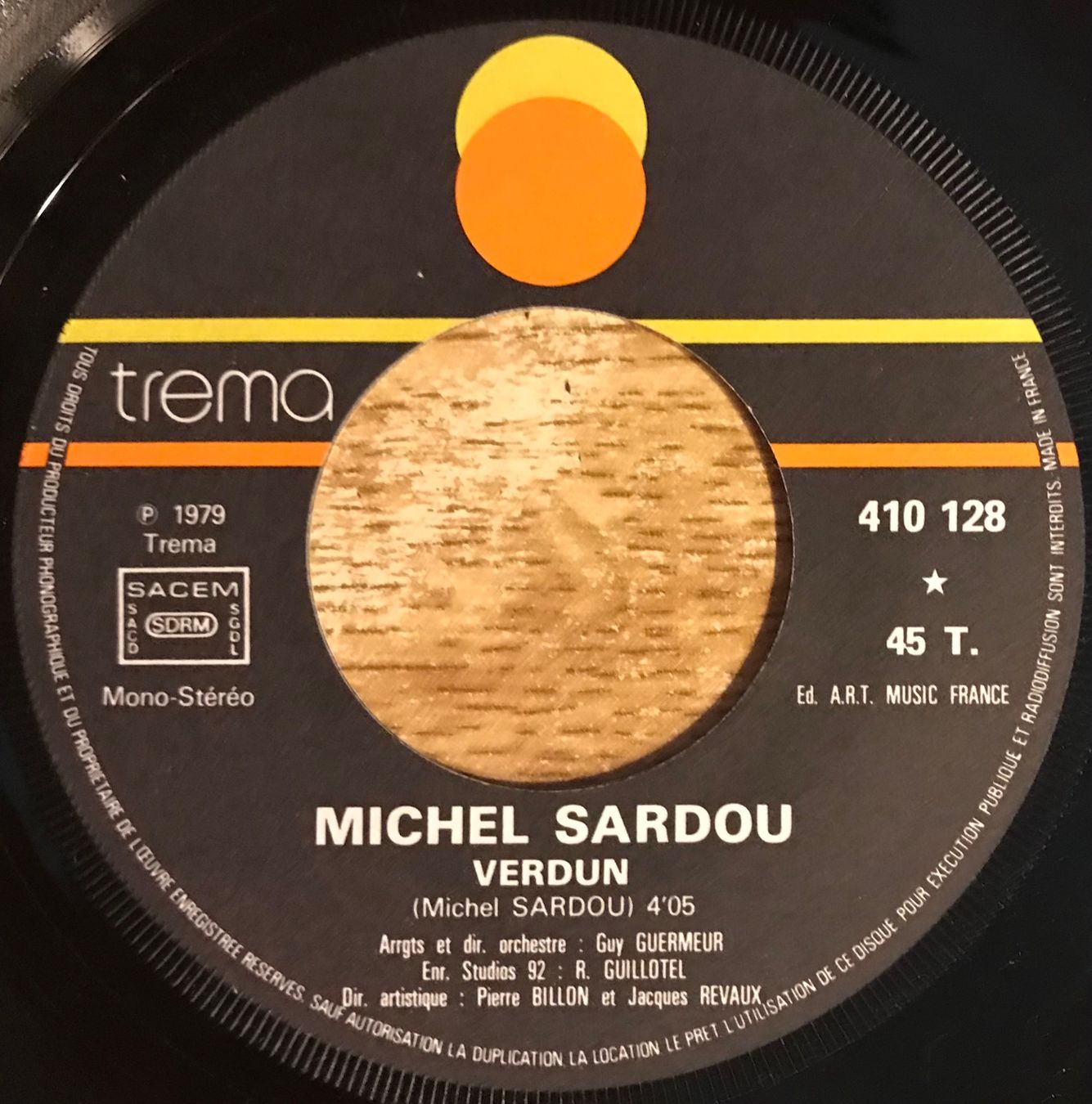 Dischi in vinile: MICHEL SARDOU - VERDUN – Usato da Bussigny venduto da vinyl-pas-cher 3