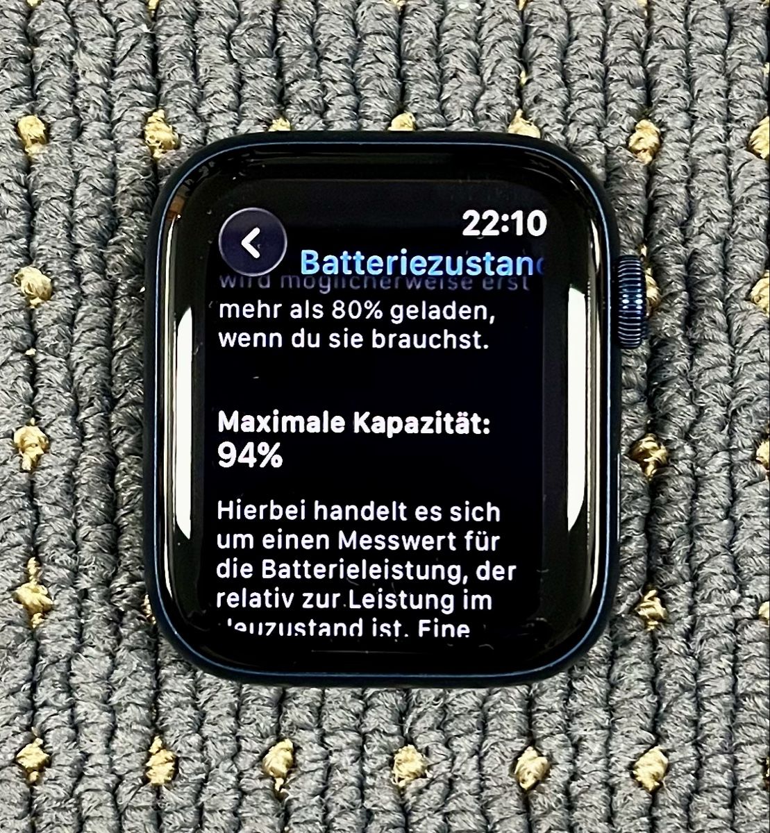Apple Smartwatch: Apple Watch 6, 44 mm, 32 GB, GPS – Gebraucht aus Reitnau von MartinAndres- 7