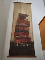 Wandbehang Kofferstapel Vintage Stil Leinwand