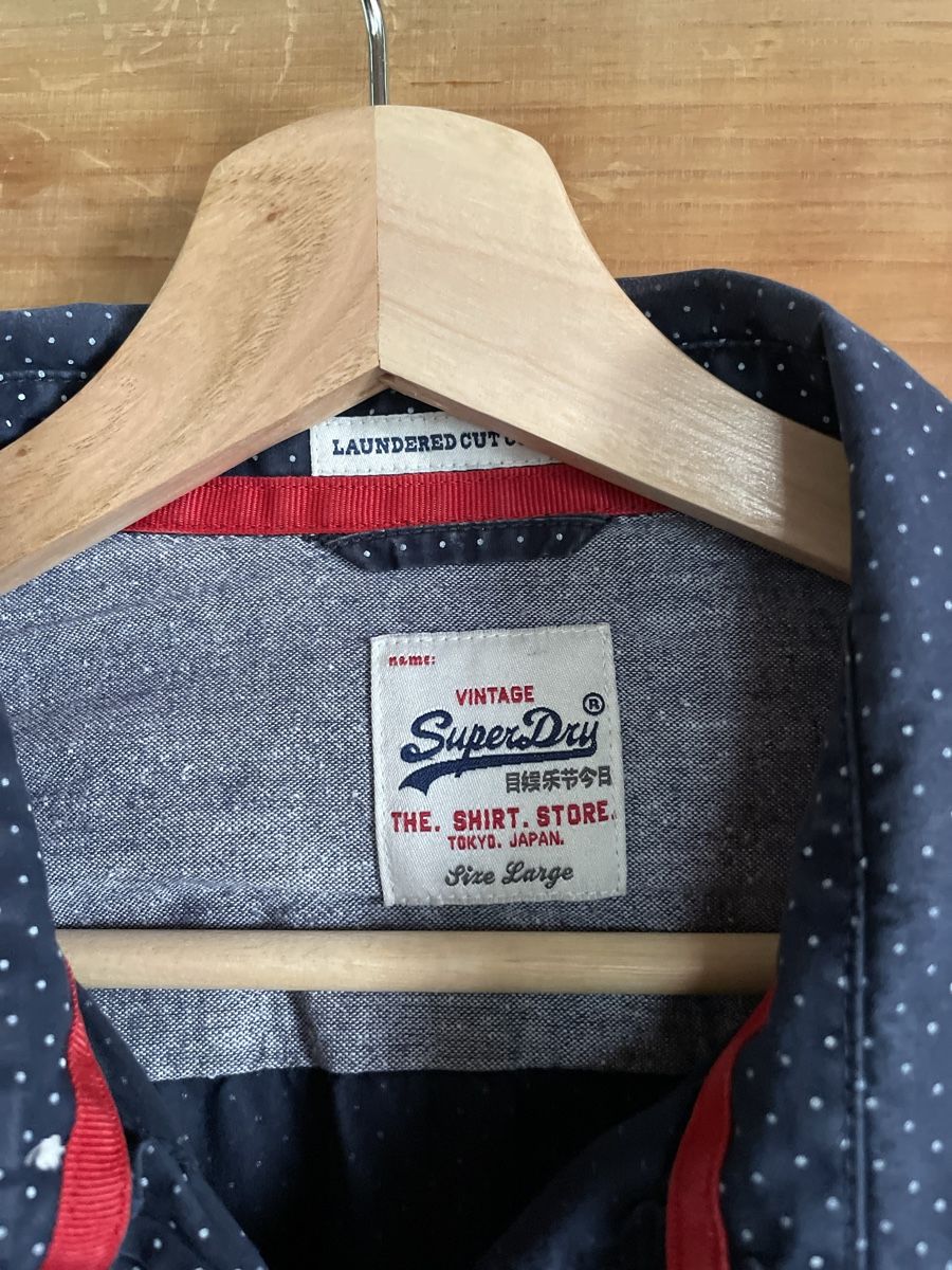 Camicie: Super Dry Hemd - blau – Usato da Bern venduto da Klangkid 2