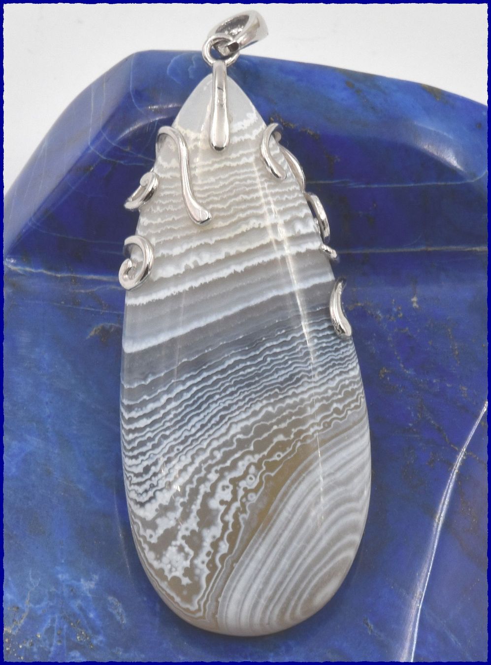 Ciondoli: Botswana Achat Anhänger 925 Silber – Nuovo e nell'imballaggio originale da Oberglatt ZH venduto da Goldfee1 2