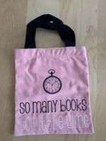 Buchtasche pink "So many books"