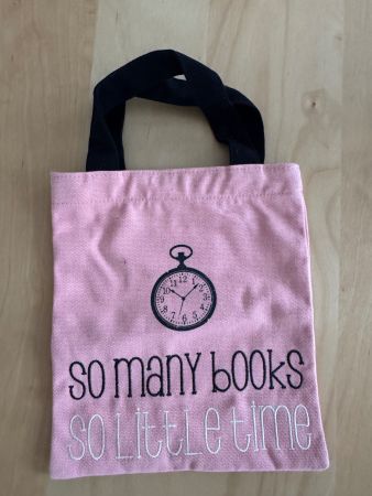 Buchtasche pink "So many books"