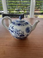Teekanne Hutschenreuther Zwiebelmuster Weiss/Blau 21cm Hö
