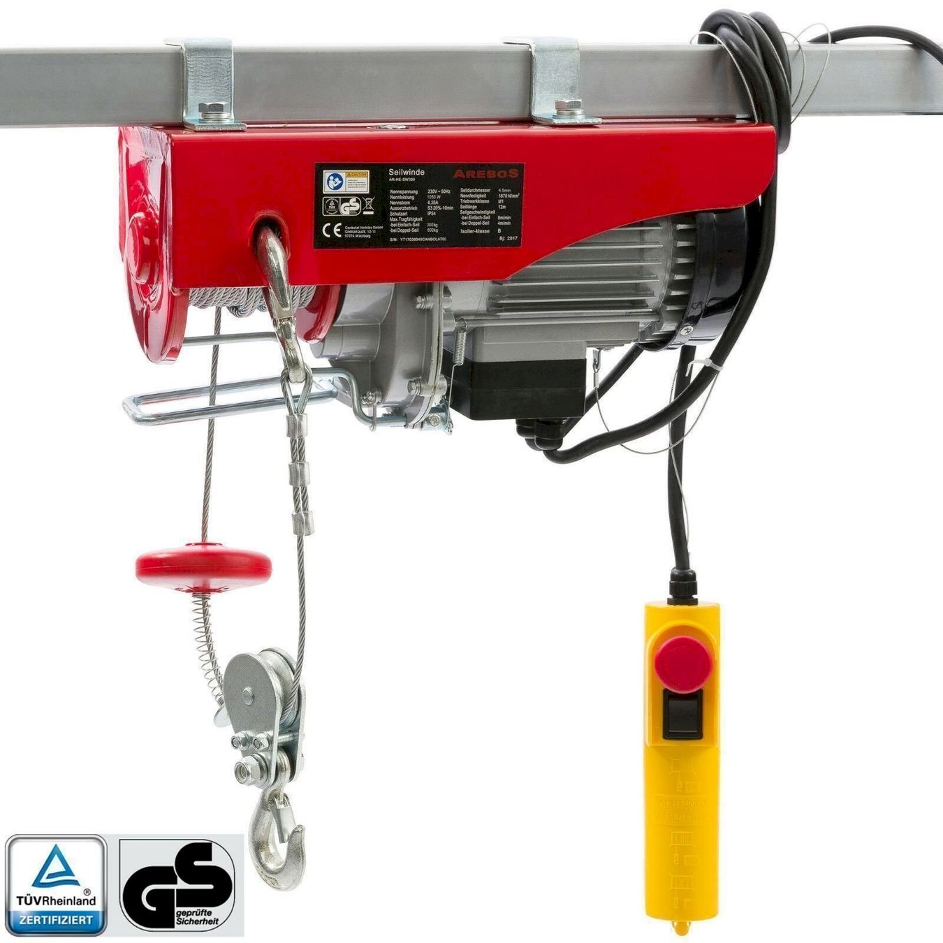 Argani forestali & Pinze posteriori : Arebos Seilwinde 300/600 kg 1050W – Nuovo e nell'imballaggio originale da Bottighofen venduto da zaap