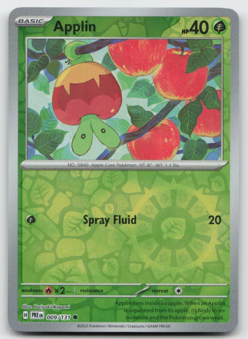 Pokémon Carte collezionabili: Pokemon Applin Reverse 009/131 PRE EN 2025 – Usato da Lugano venduto da VlaseCard