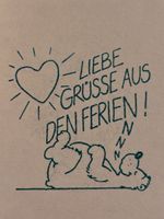 Stempel Motiv Liebe Grüsse aus den Ferien Holzstempel