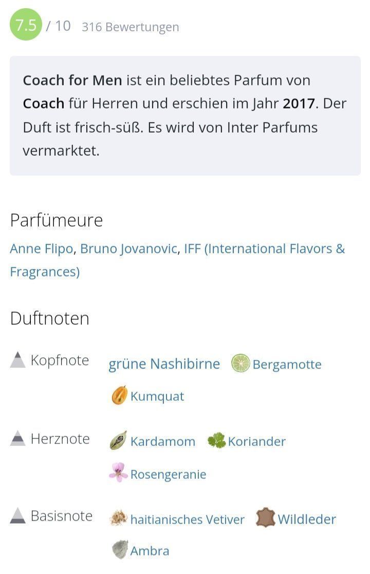 Coach Profumi & Eau de Toilette: 5 ml COACH FOR MEN EDT ABFÜLLUNG – Nuovo (secondo la descrizione) da St. Gallen venduto da CaliSunshine 3