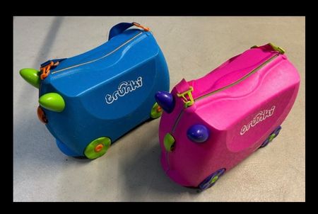 Trunki Kinderkoffer 2 Stück blau pink gebraucht