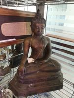 Antiker Bronze Buddha Chiangsaen Thailand Deko 20.Jhd 50cm
