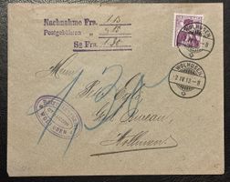 Schweiz Nachnahme Brief Wolhusen 1913 Beleg gelaufen