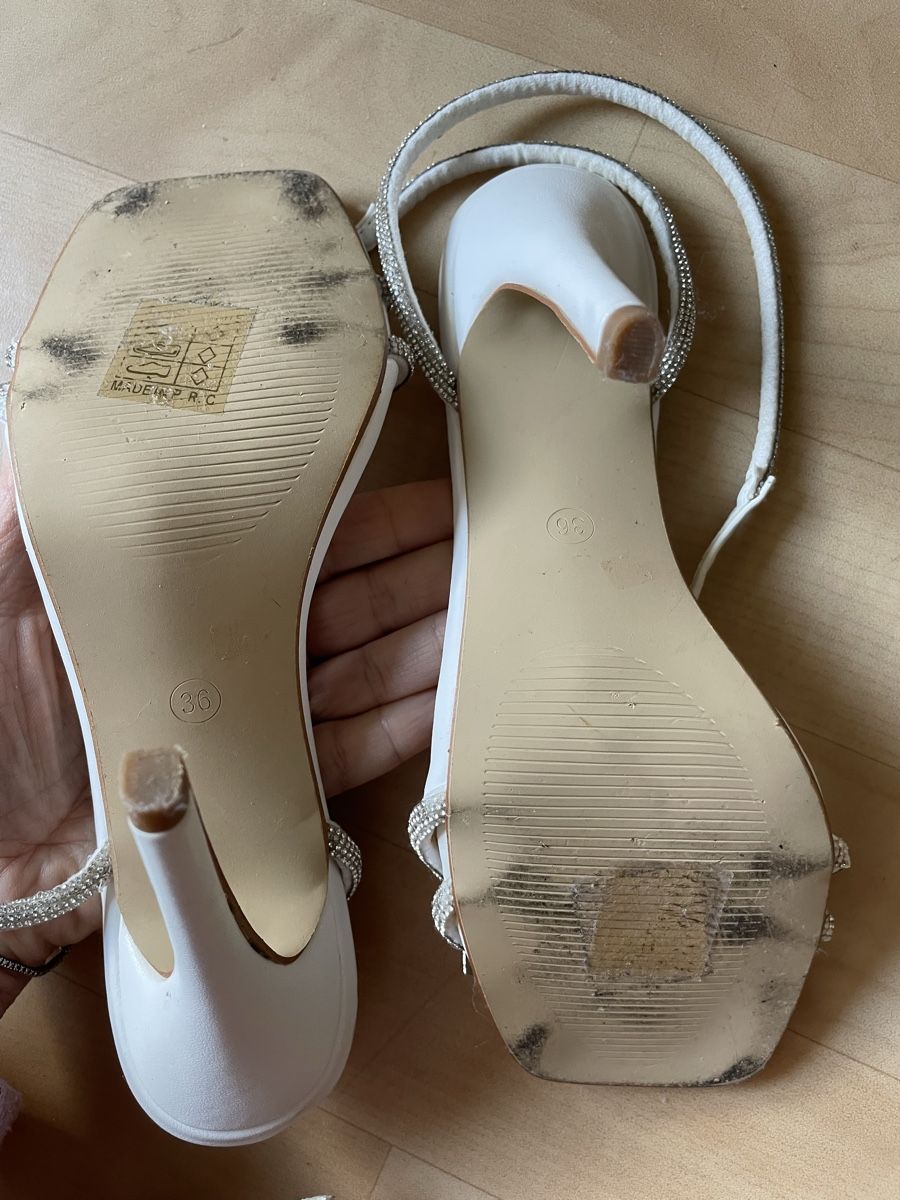 Scarpe da donna: Weisse Sandalen mit Strass 36 – Nuovo (secondo la descrizione) da Zürich venduto da Angela_Fashion_Lover 5