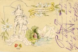 Treib  UR  bei Seelisberg  -   TELL mt seinem Sohn   um 1903