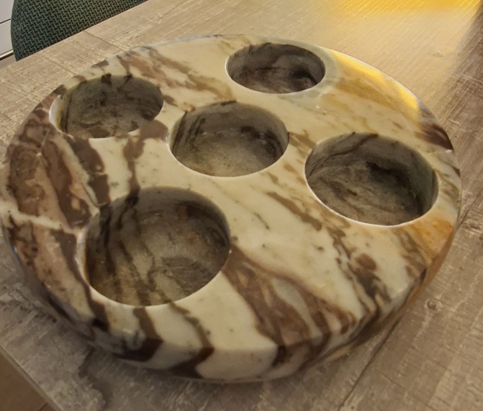 Kerzenständer: Teelichtkerzen Halter Onix Marmor mit 5 Haltern – Gebraucht aus Riehen von Steinbock1970 2