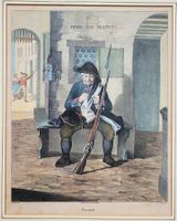 Hieronymus Hess: Seltene Karikatur "Ehemals" Basel ca. 1840