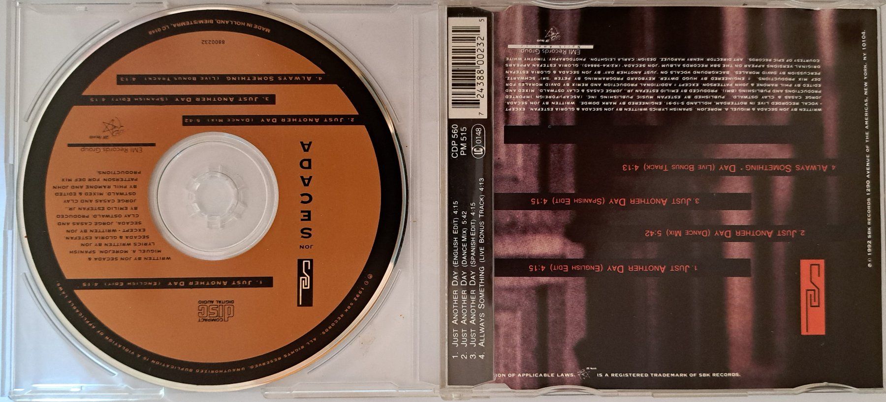 CD: JON SECADA - Just Another Day – Usato da Tenniken venduto da mik_6mxg 5