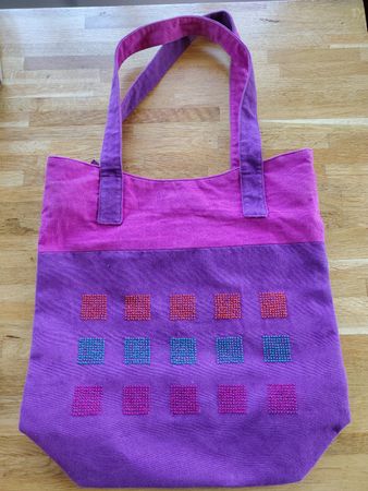 sac en tissu violet