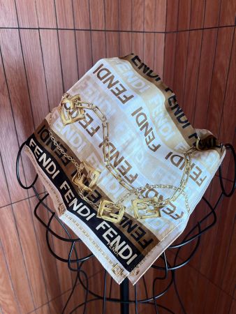 Fendi Baumwolltuch 50 x 50 cm Logo Muster