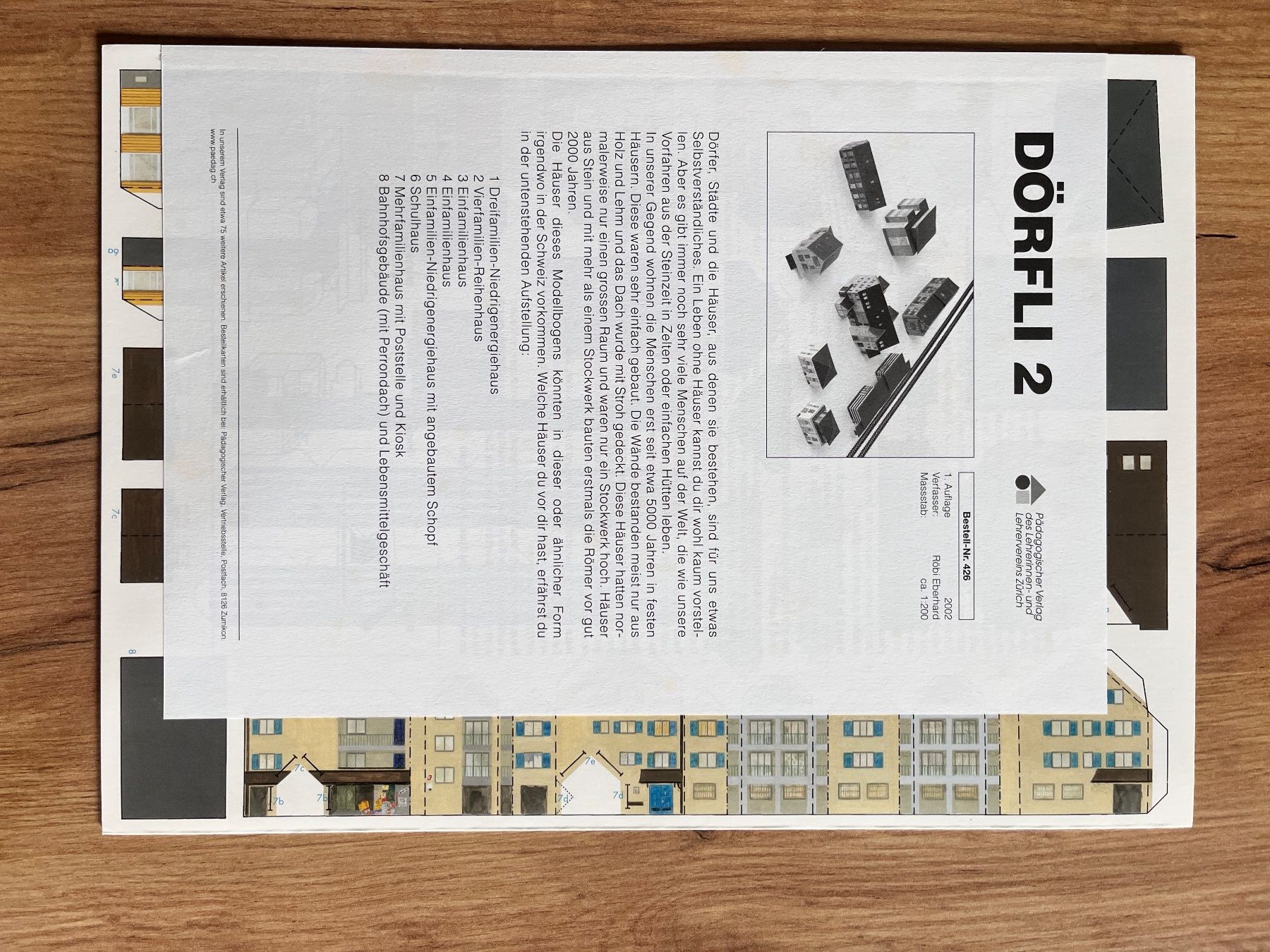 Kit bricolage: 1 Modellbogen Pädagogischer Verlag Dörfli 2 – Usato da Büsserach venduto da bor_s88m