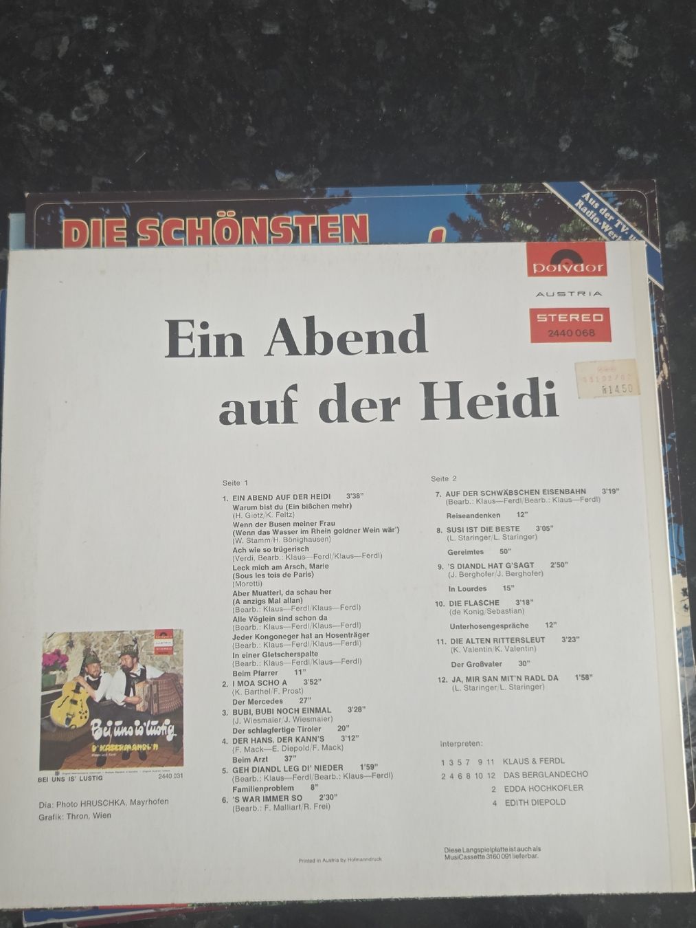 Dischi in vinile: Ein Abend auf der Heidi  – Usato da Müntschemier venduto da Fee_00 1