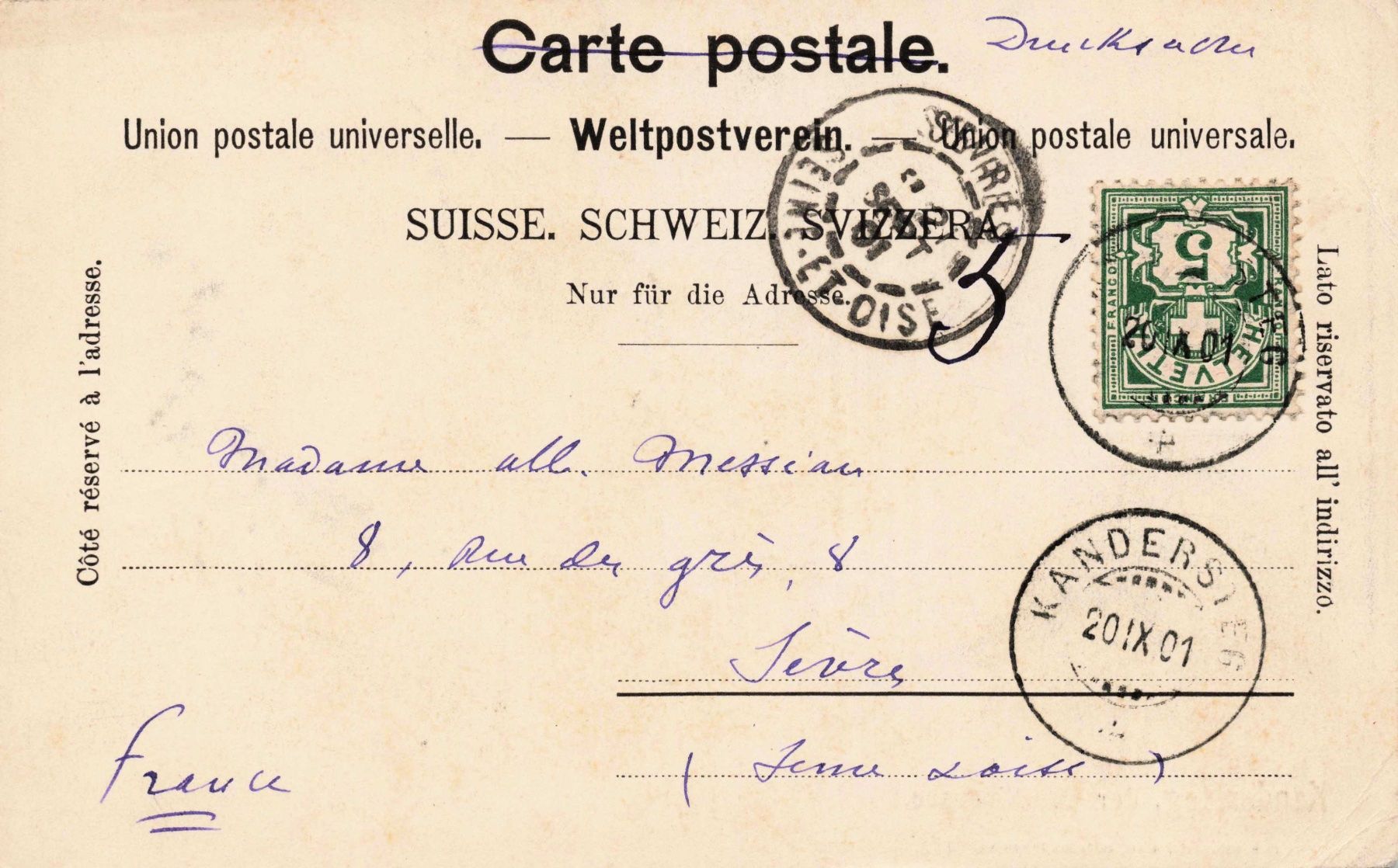 Cartoline postali: Kandersteg der oeschinensee – Usato da Biasca venduto da Blenio71 1