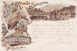 Bellinzona AK 1898 Litho von Guggenheim Zürich No.133