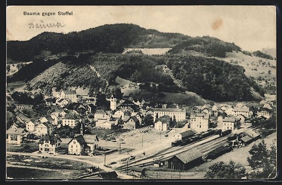 Cartoline postali: AK Bauma, Ortsansicht gegen Stoffel – Usato da Berlin venduto da bartko-reher