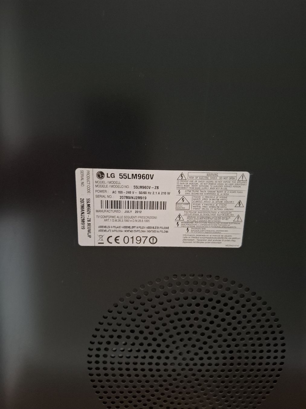 LG Televisori: LG 55" TV 55LM960V – Usato da Oberwil BL venduto da nuvomind 7