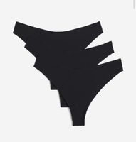 H&M 3ER-PACK UNSICHTBARE TANGAS M NEW