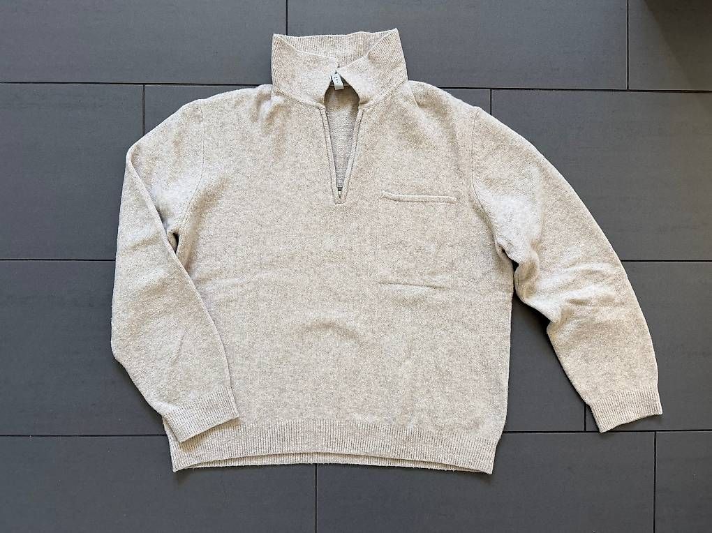 H&M Pullover & Sweatshirts: H&M Herren Strickpullover Half-Zip Beige Gr. L  Top Zustand – Gebraucht aus Otelfingen von kan_cs56