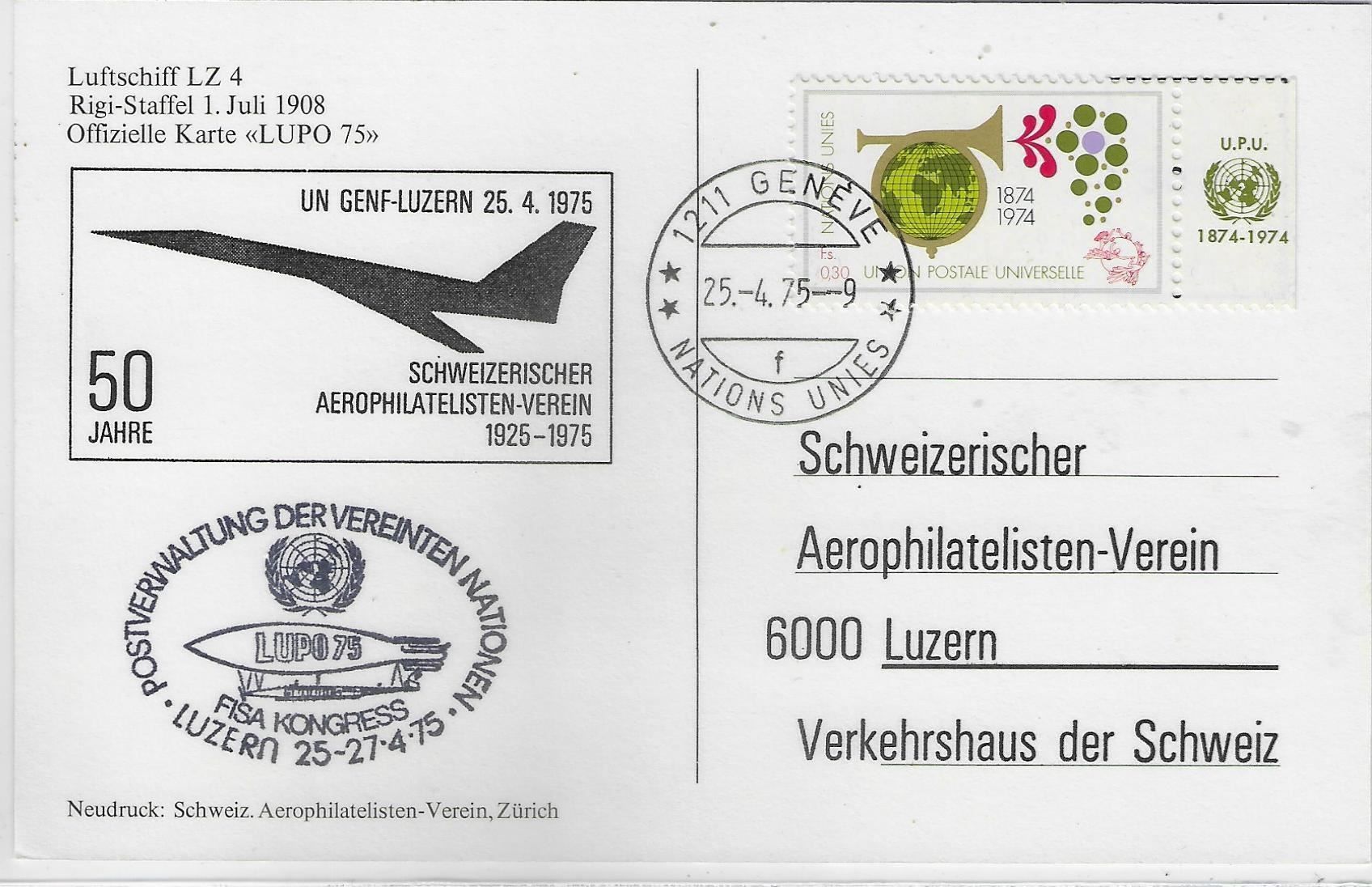 Cartoline postali: Rigi-Staffel - Zeppelin Ballon - Repro – Usato da Ettingen venduto da Kartenplanet 1