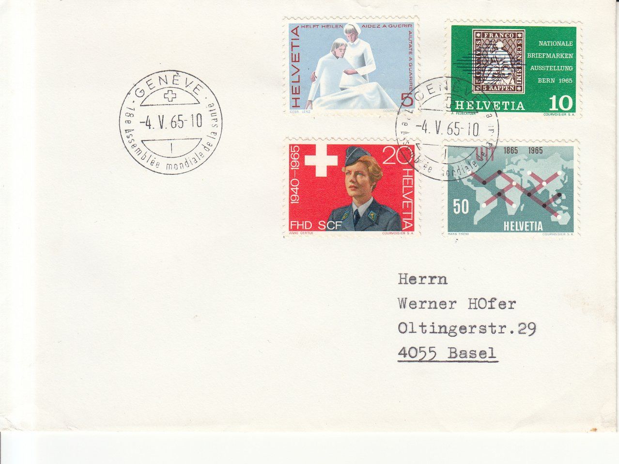 Alle Briefmarken: Sonderstempel S. 592 Type l Genève 1965 – Gebraucht aus Bürglen TG von StampGraf