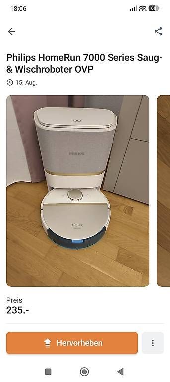 Aspirapolveri & Accessori: Philips HomeRun 7000 Saugroboter mit Station – Usato da Tuggen venduto da kon_xtg7 1