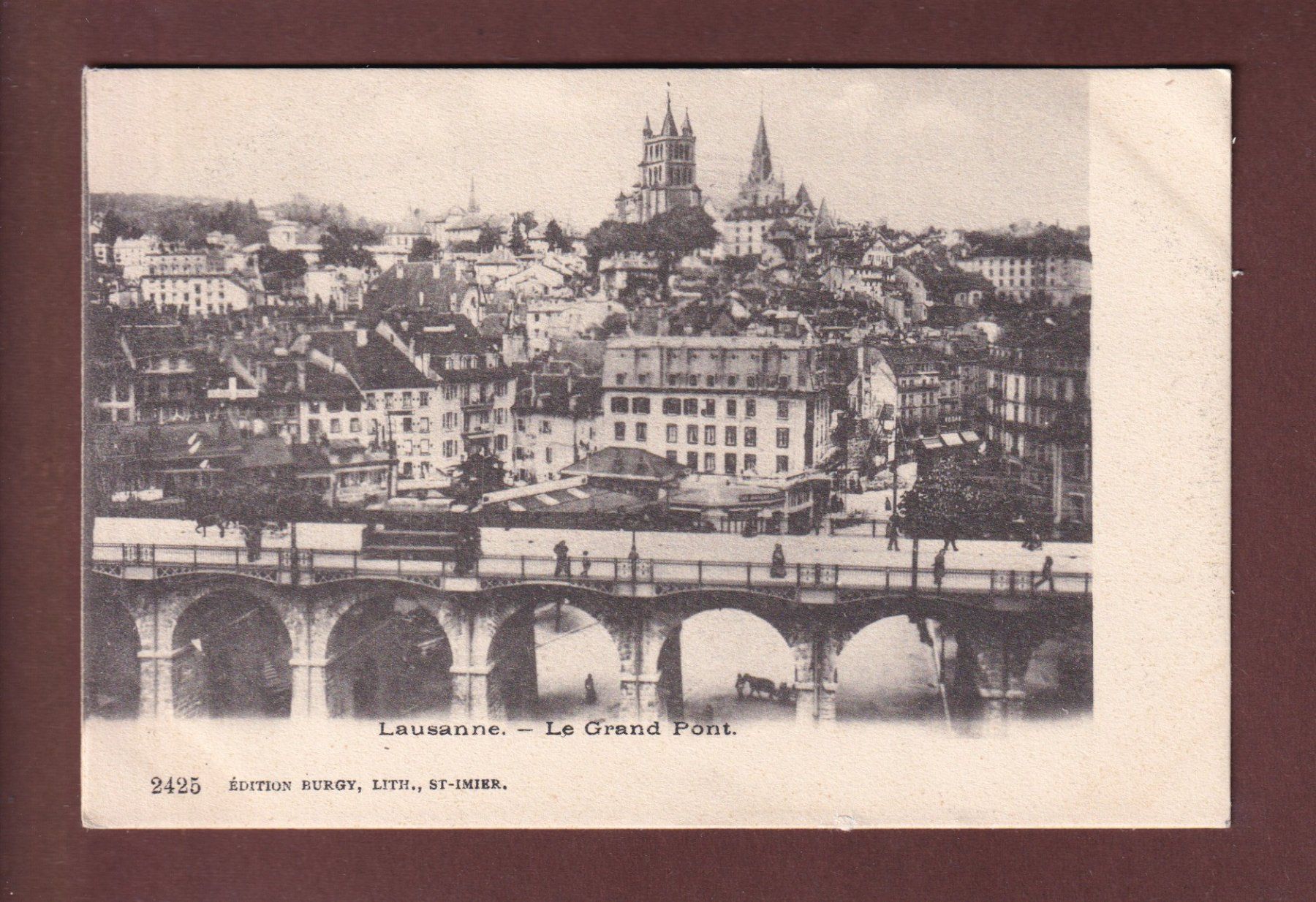 Cartoline postali: LAUSANNE - Grand Pont - Tram – Usato da Pully venduto da nicecards