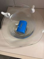 Exklusive Glasschale mit 2 Engeli ideal für kleine Seifen