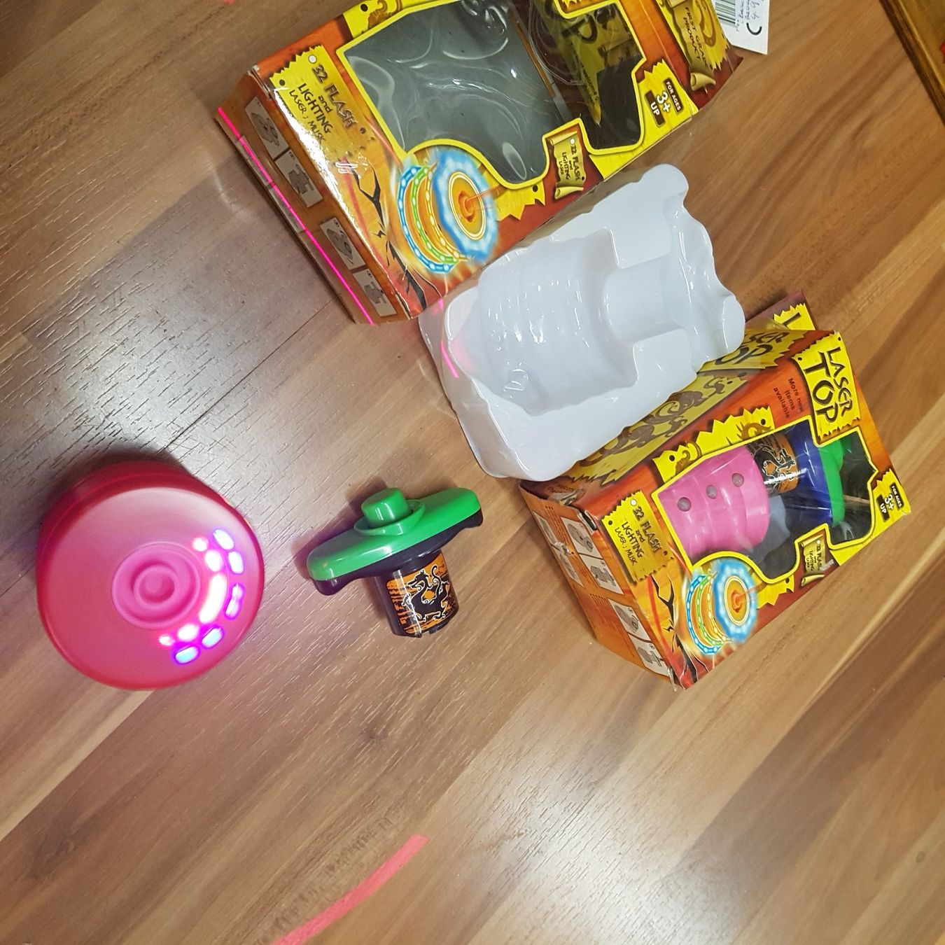 Giocattoli: 2 Laser Top Kreisel beverly hills sound – Nuovo e nell'imballaggio originale da Schwarzenburg venduto da Flamingo07 1