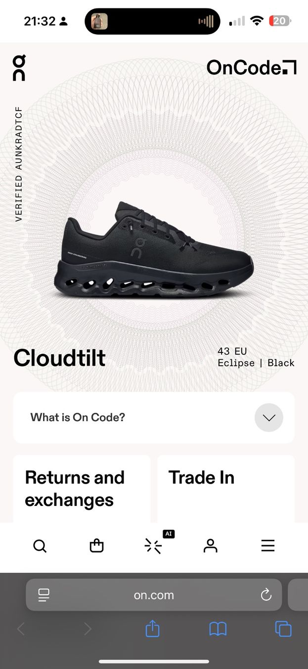 On Scarpe da uomo: On Cloudtilt Laufschuhe, Schwarz,  Gr. 43 - – Nuovo (secondo la descrizione) da Luzern venduto da kim221080 5