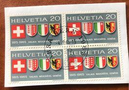 4 er Block Nr.432 mit Papier Stempel Bern   