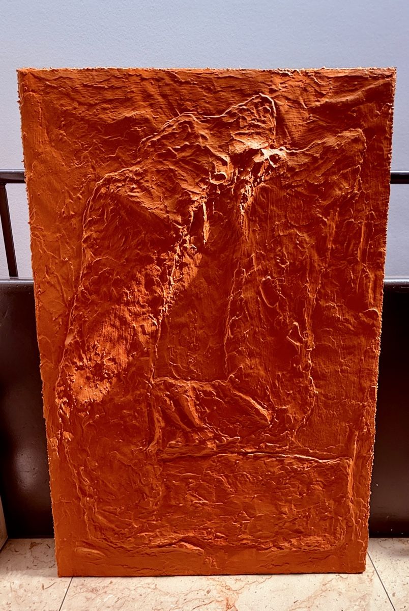 Dipinti: Reliefbild, Wandbild, orange, selber gemacht – Nuovo (secondo la descrizione) da Zürich venduto da Bleu12